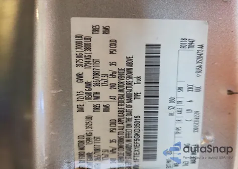 2016 Ford F150 Super Cab z USA, uszkodzony, nr VIN 1FTEX1EF5GKD35015